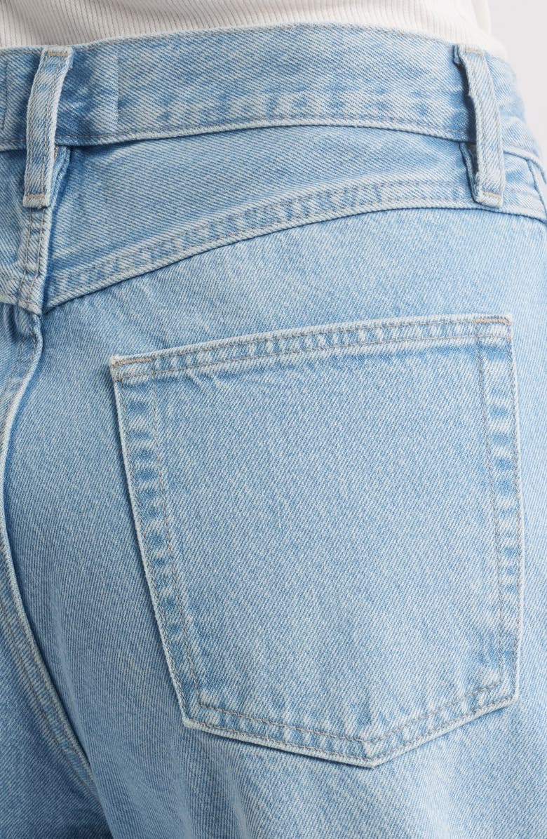 FRAME The Twisted High Waist Ankle Barrel Jeans, Alternate, color, Never