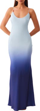 SNDYS Amaya Ombré Satin Slipdress