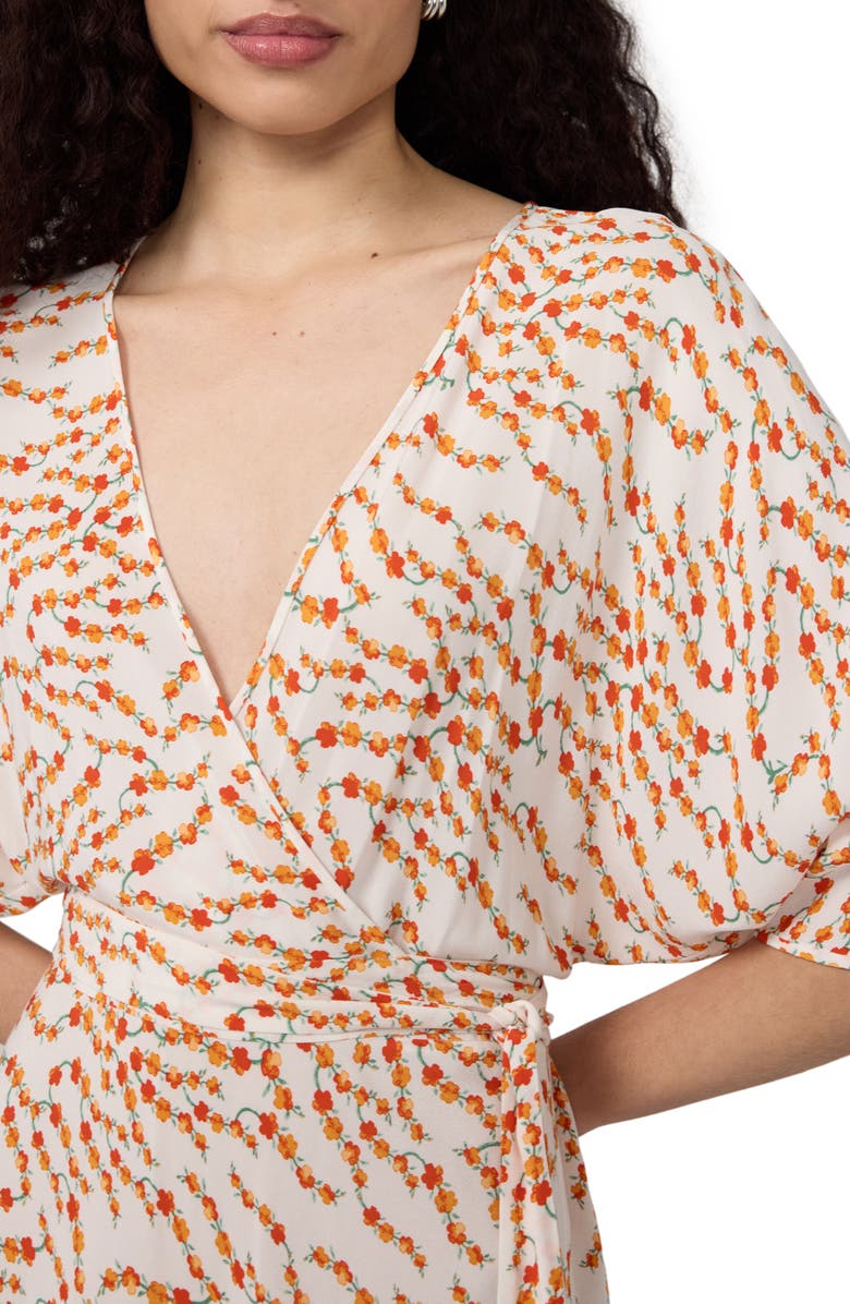 Diane von Furstenberg Bonnie Print Faux Wrap Minidress, Alternate, color, Mirage Ditsy