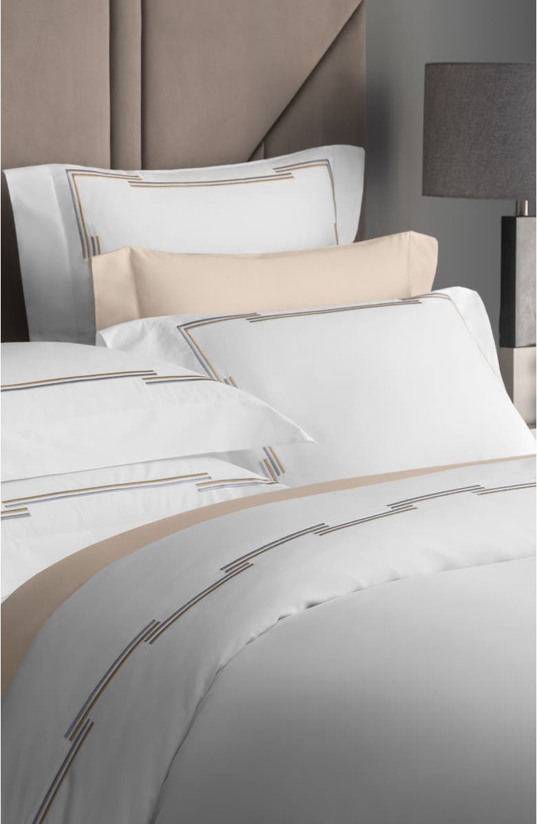 Togas Metalisi Embroidery pillowcase, Alternate, color, White