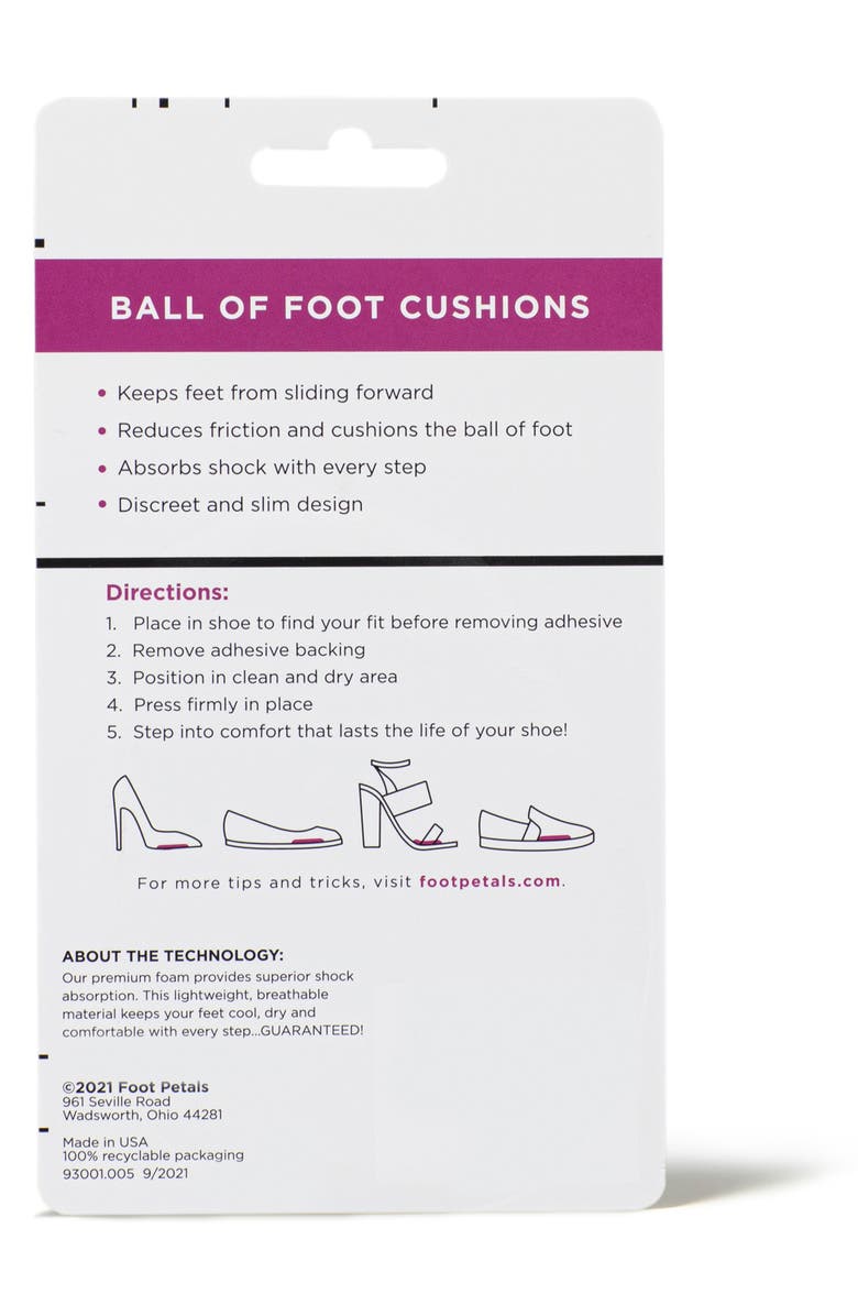 Foot Petals 3-Pack Ball-of-Foot Cushions, Alternate, color, 