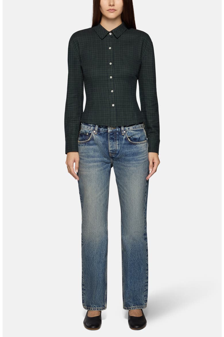 Ariel Mid Rise Straight Leg Jeans, Alternate, color, MARINER