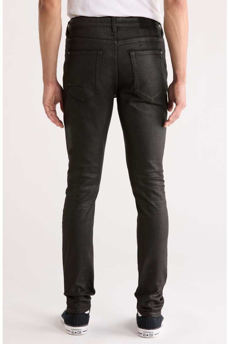 Van Winkle Main Stage Coated Skinny Jeans, Alternate, color, BLACK