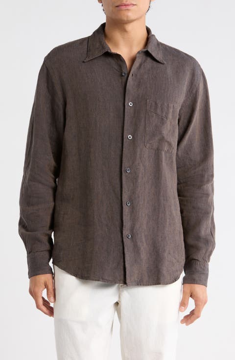 Linen & Organic Cotton Button-Up Shirt