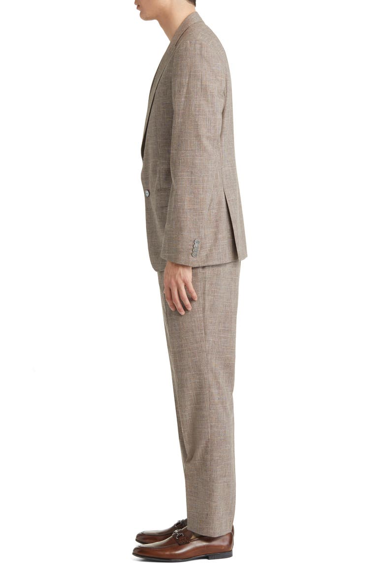 Plaid Cotton & Wool Blend Suit, Alternate, color, OPEN BGE