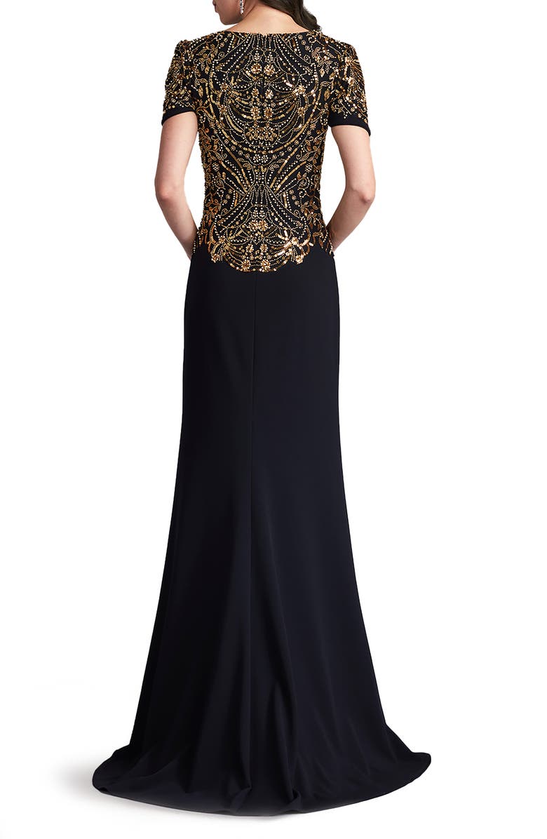 Tadashi Shoji Embellished Bodice Body-Con Gown, Alternate, color, 