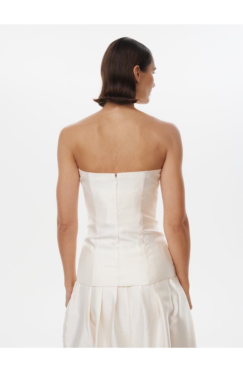 Alas Bridal Silk-wool Corset Top, Alternate, color, Starlight White