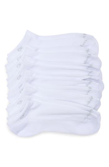 Calvin Klein 6-pack No Show Socks In White