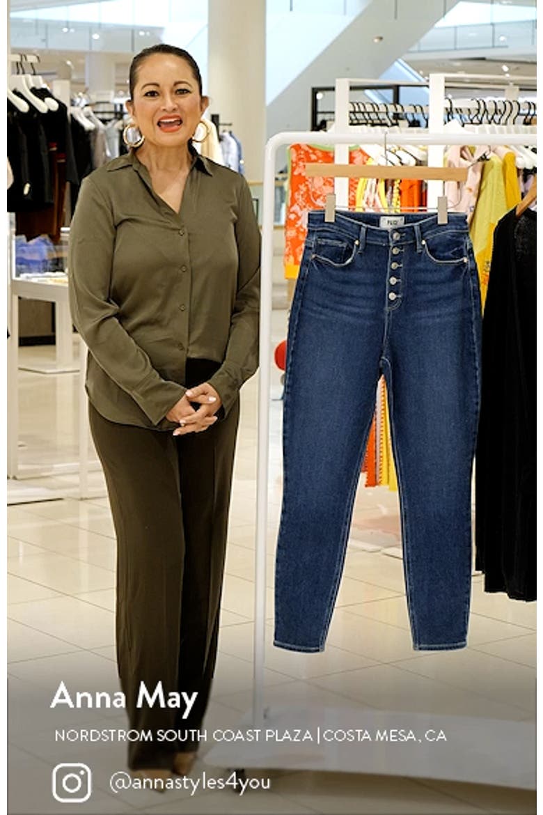 Cheeky High Waist Button Fly Ankle Skinny Jeans video