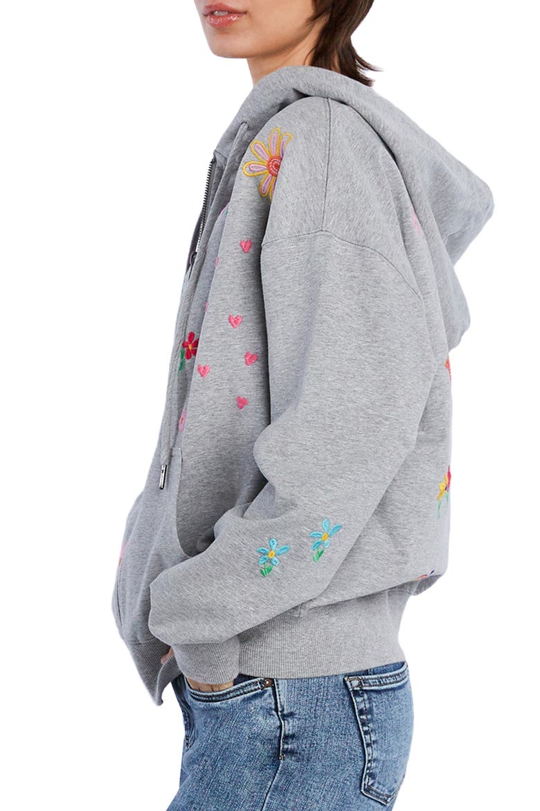 Sketchbook Embroidered Zip-Up Graphic Hoodie, Alternate, color, HEATHER GREY