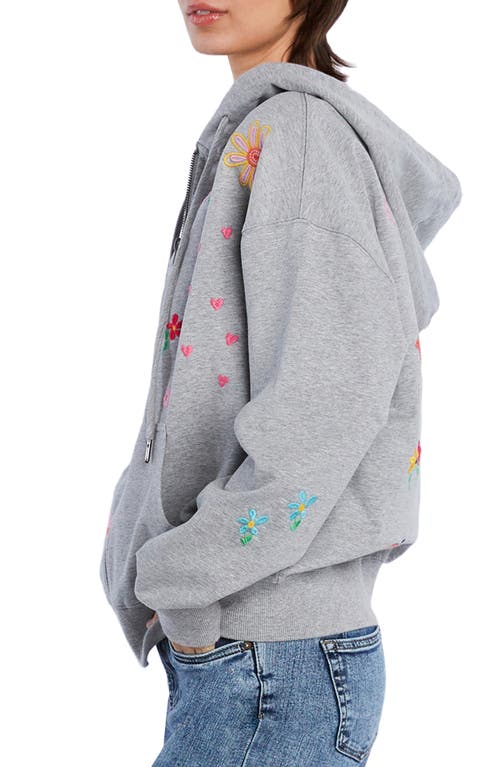 BILLY T BILLY T SKETCHBOOK EMBROIDERED ZIP-UP GRAPHIC HOODIE