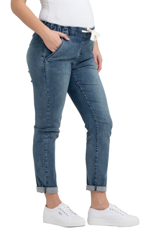 Ripe Maternity Denim Maternity Joggers In Brown