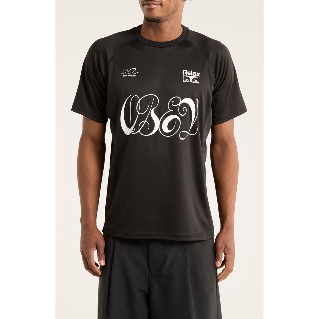 Obey Plaza Active Performance T-shirt In Black