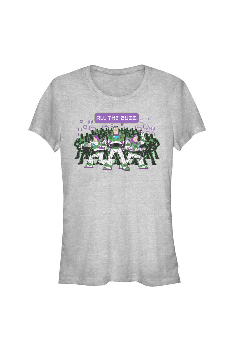 Junior's Toy Story 5 All The Buzz Clones  Graphic T-Shirt, Main, color, Athletic Heather