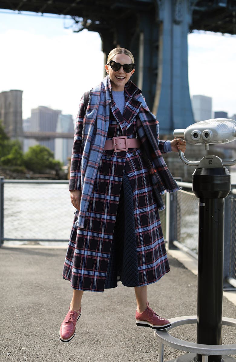 Halogen<sup>®</sup> x Atlantic-Pacific Long Plaid Coat, Alternate, color,