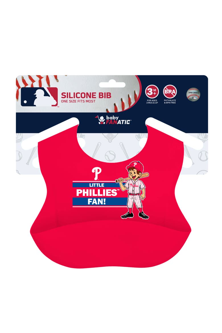 Philadelphia Phillies - MLB Silicone Bib, Alternate, color, Red