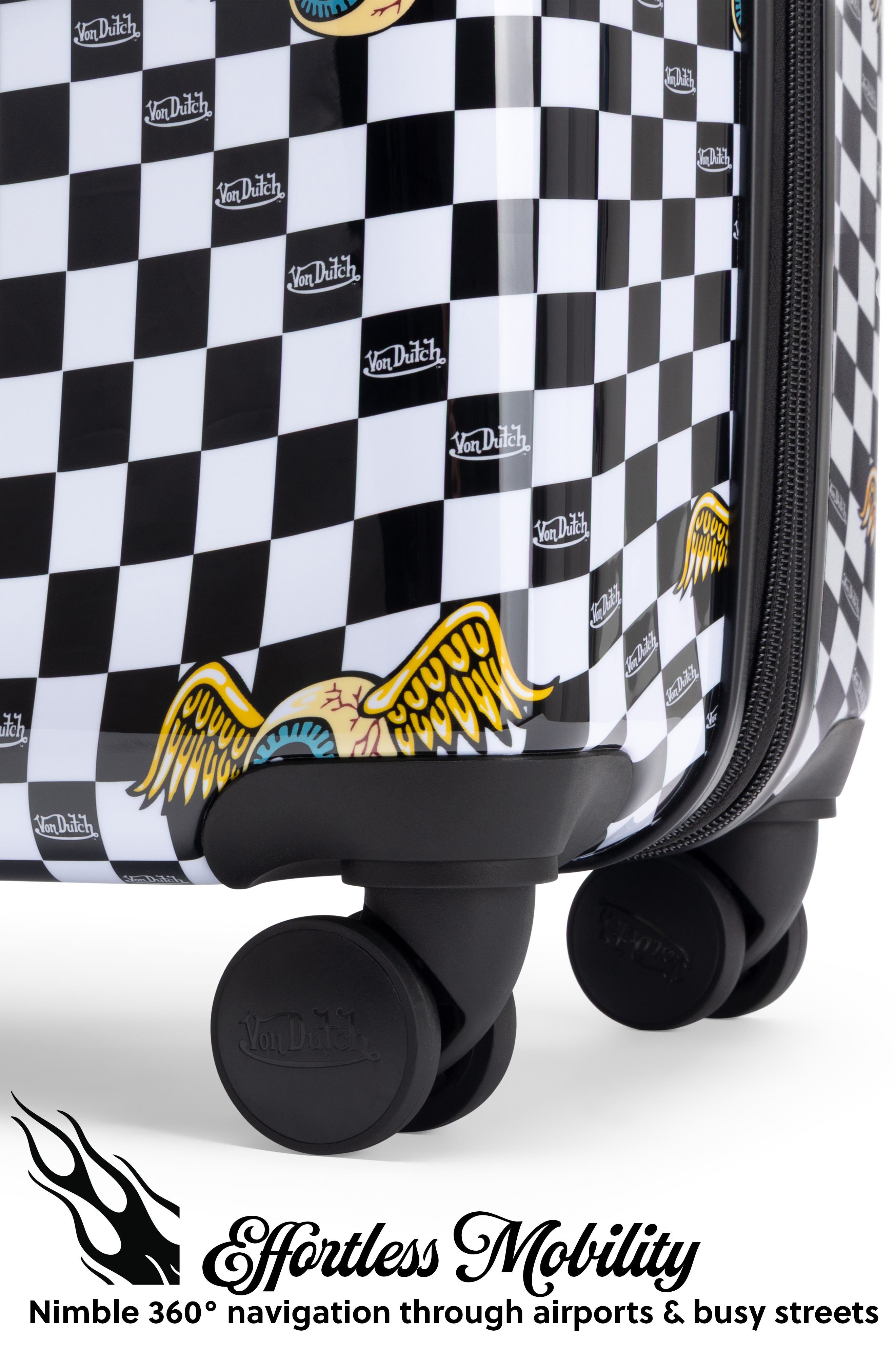 Von Dutch Vision Board Expandable Hardside Spinner Carry-on Suitcase, Alternate, color, Vision Board