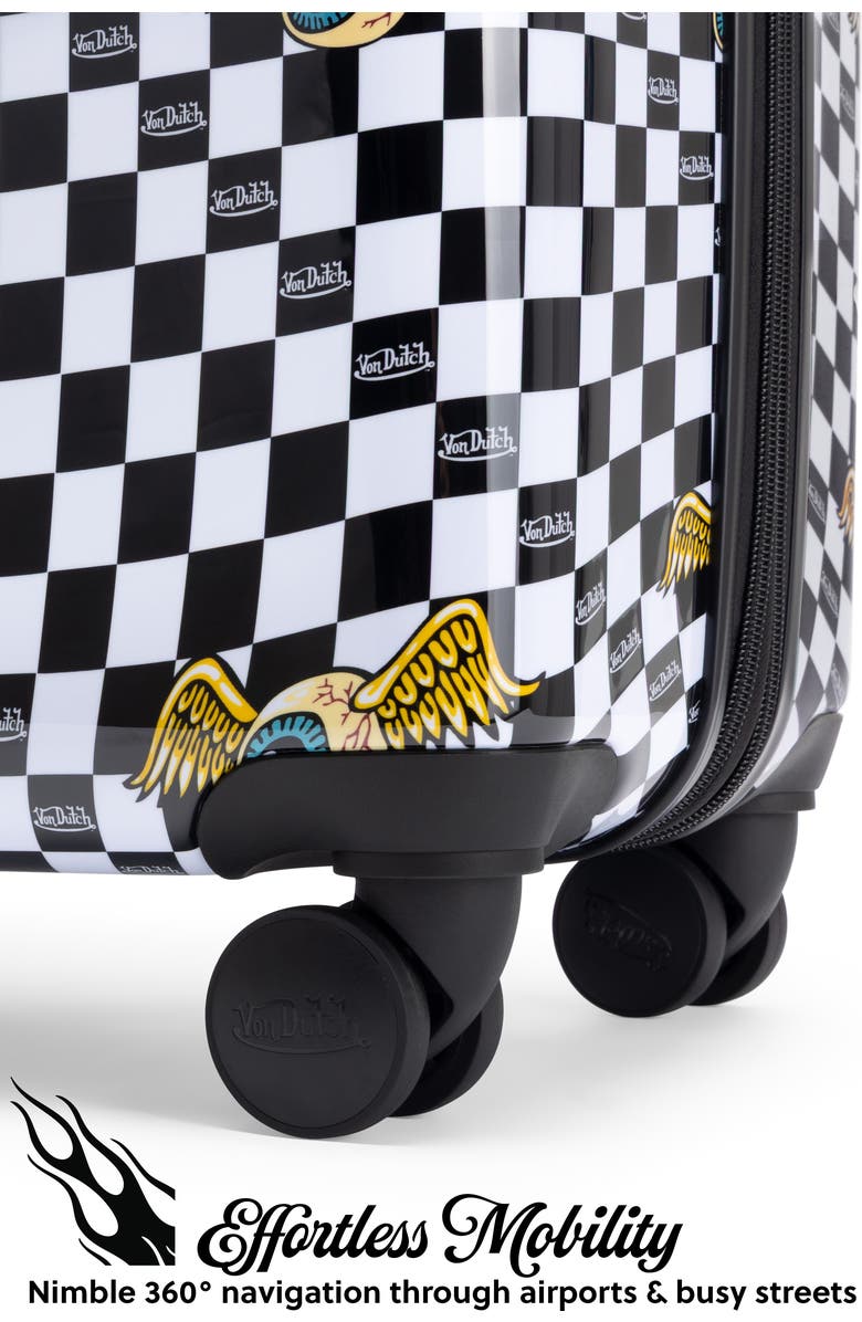 Von Dutch Vision Board Expandable Hardside Spinner Carry-on Suitcase, Alternate, color, Vision Board