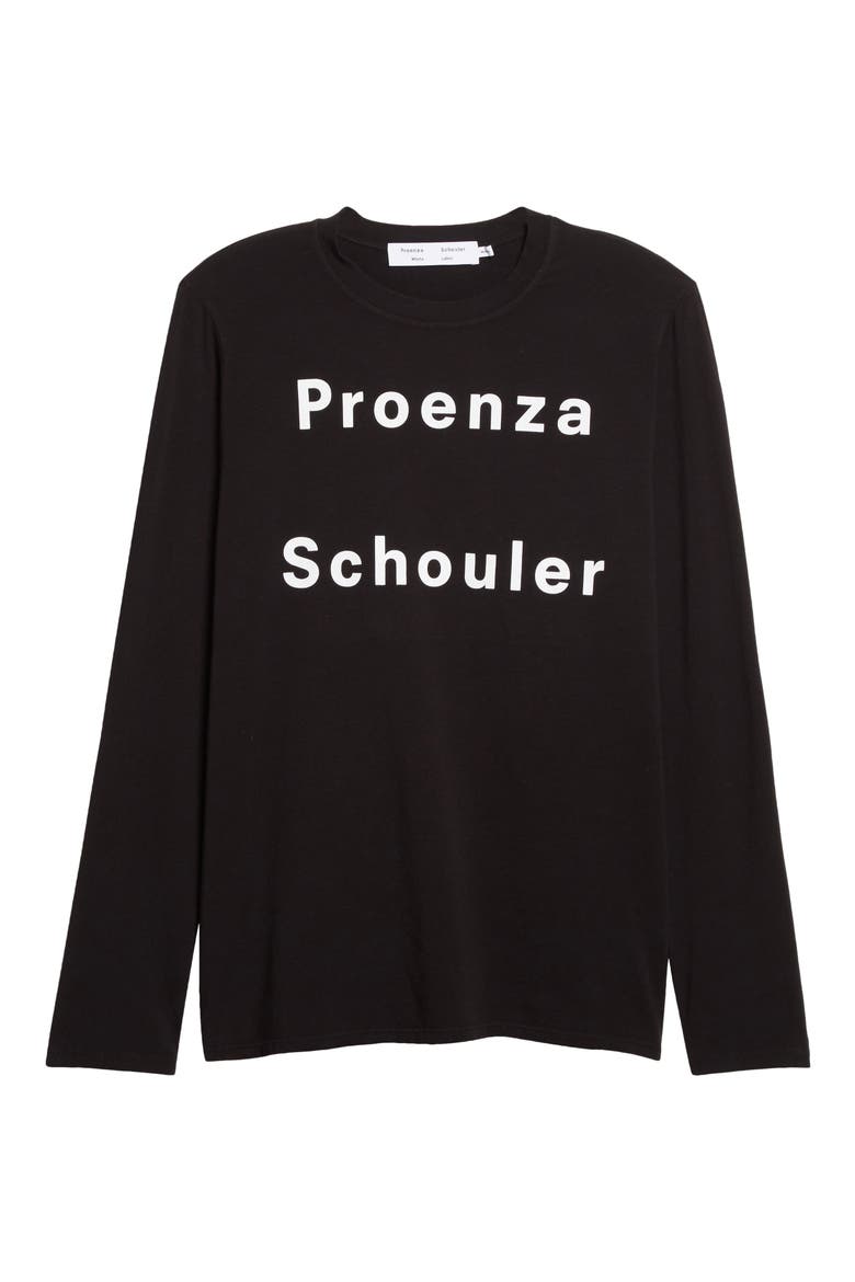 White Label Women's Long Sleeve Logo Graphic Tee, Alternate, color, BLACK