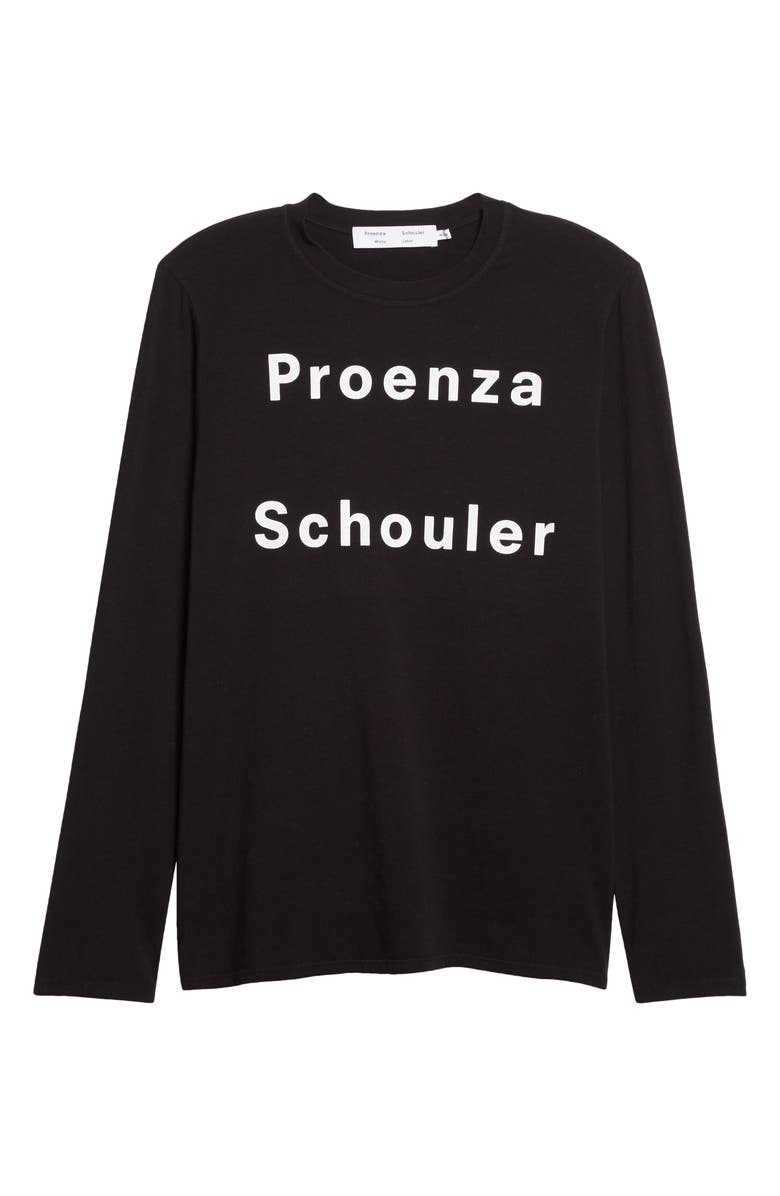 Proenza Schouler White Label Women's Long Sleeve Logo Graphic Tee, Alternate, color,
