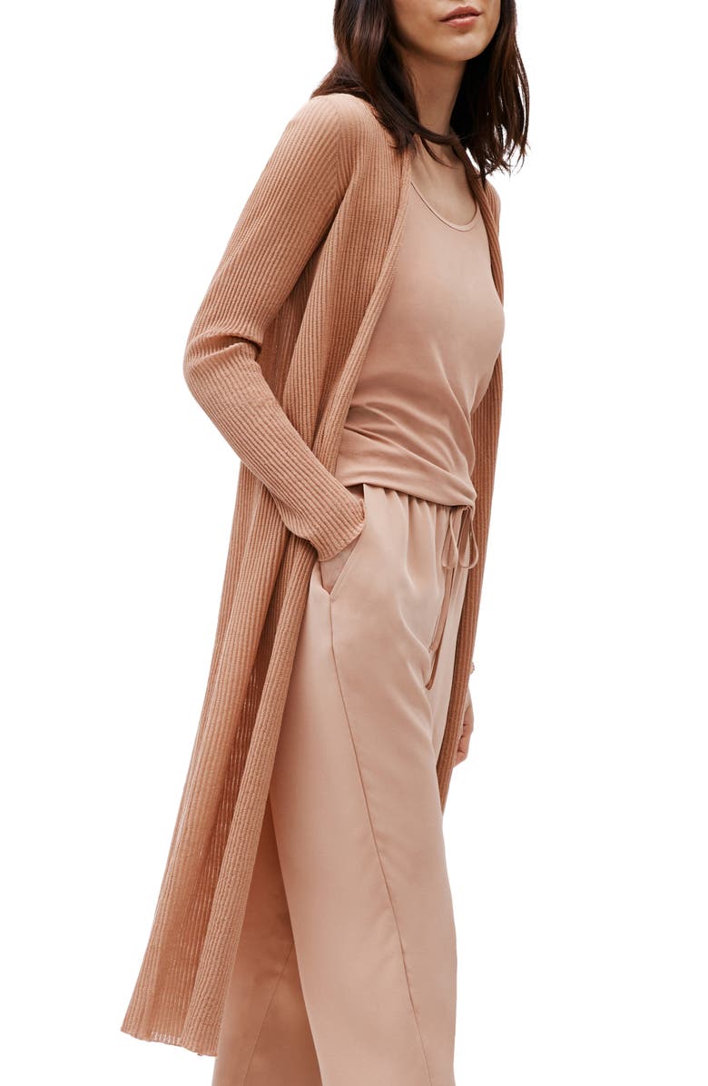 Eileen Fisher Organic Cotton Blend Long Cardigan, Alternate, color,