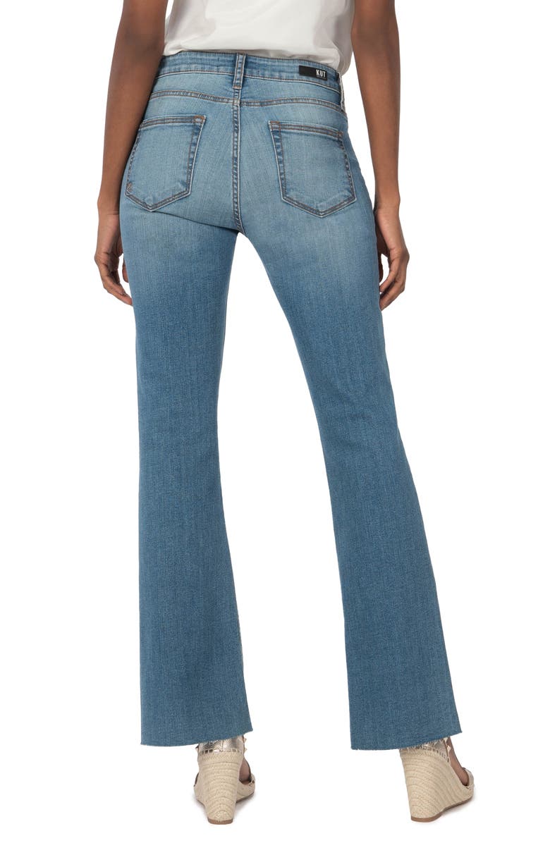 KUT from the Kloth Stella High Waist Fray Hem Flare Jeans, Alternate, color,