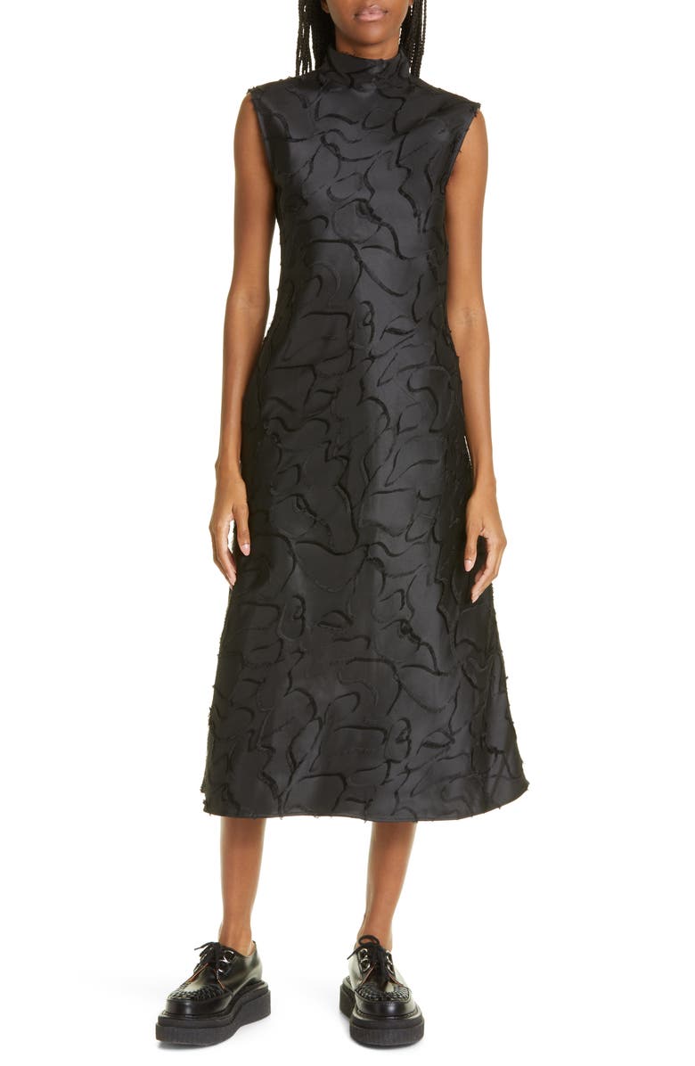 Stine Goya Jaxie Ribbon Jacquard Midi Dress, Main, color,