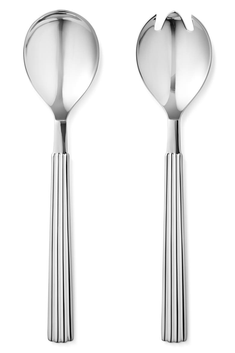Bernadotte Salad Serving Set, Main, color, SILVER