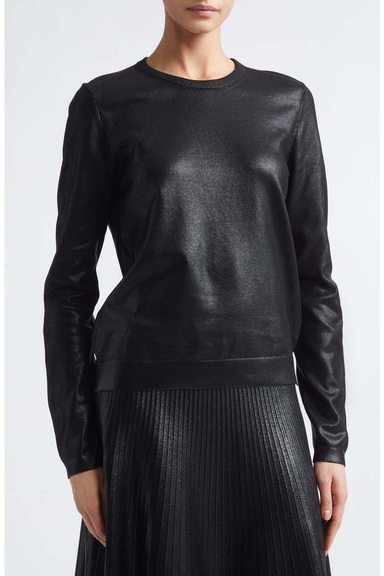 Eldridge Metallic Sweater, Alternate, color, BLACK