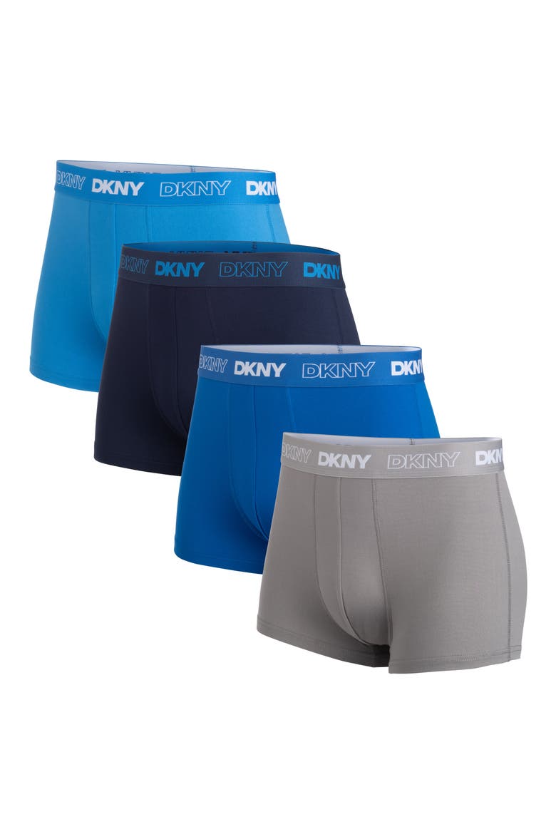 Ultra-Soft Pack of 4 Trunks, Main, color, BLUE/ NAVY/ FRENCH BLUE/ GREY