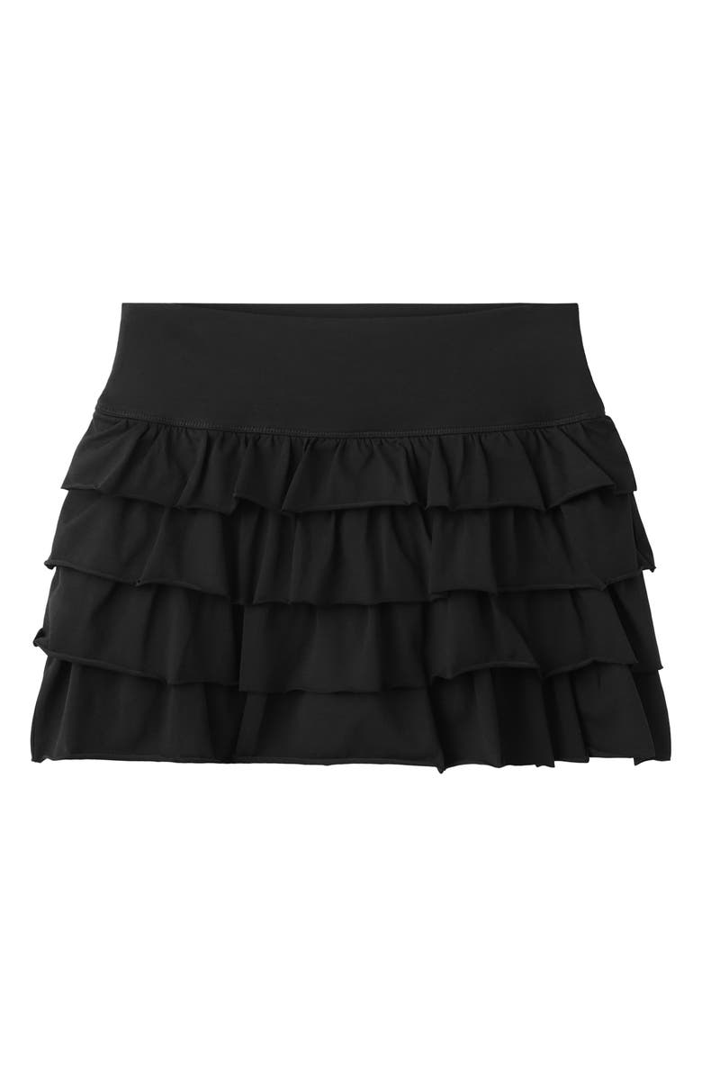 MANGO TEEN Ruffled Stretch Cotton Miniskirt, Alternate, color, 