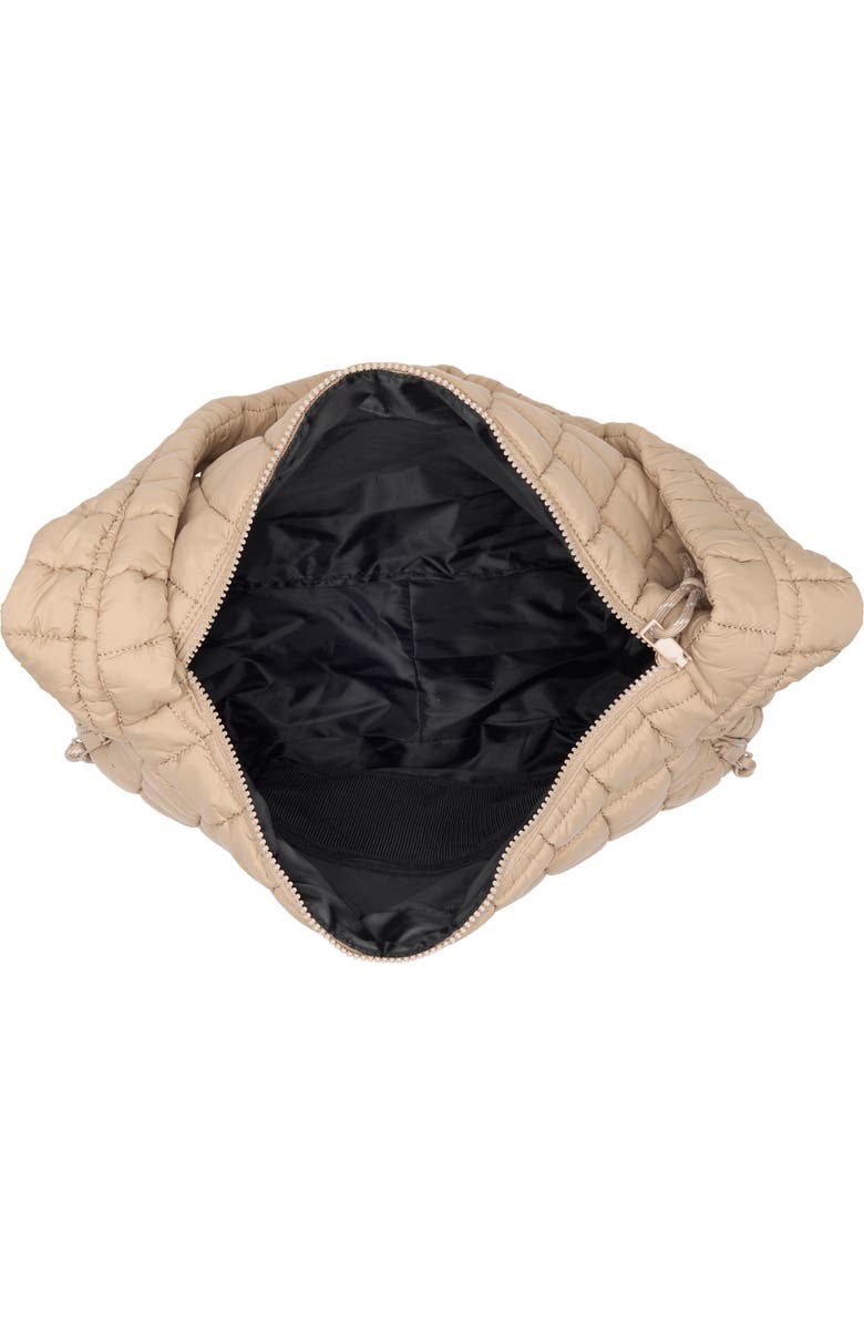 URBAN EXPRESSIONS HANDBAGS Square Quilt Nylon Hobo Bag, Alternate, color, Natural