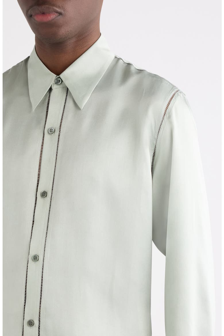 Carvies Silk Button-Up Shirt, Alternate, color, MINT