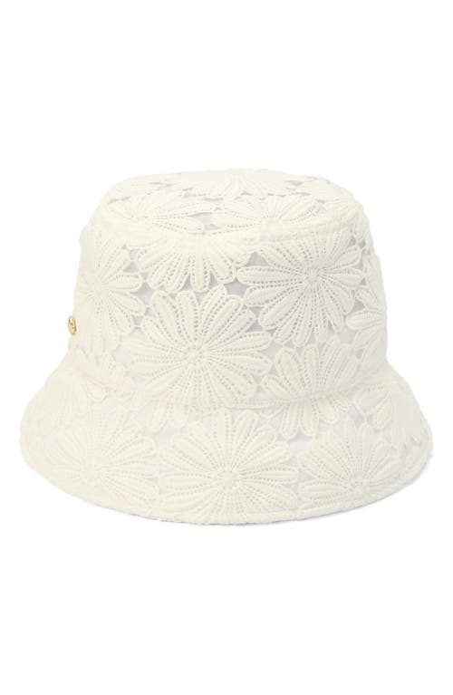 Kate Spade New York Daisy Lace Bucket Hat In Fresh White