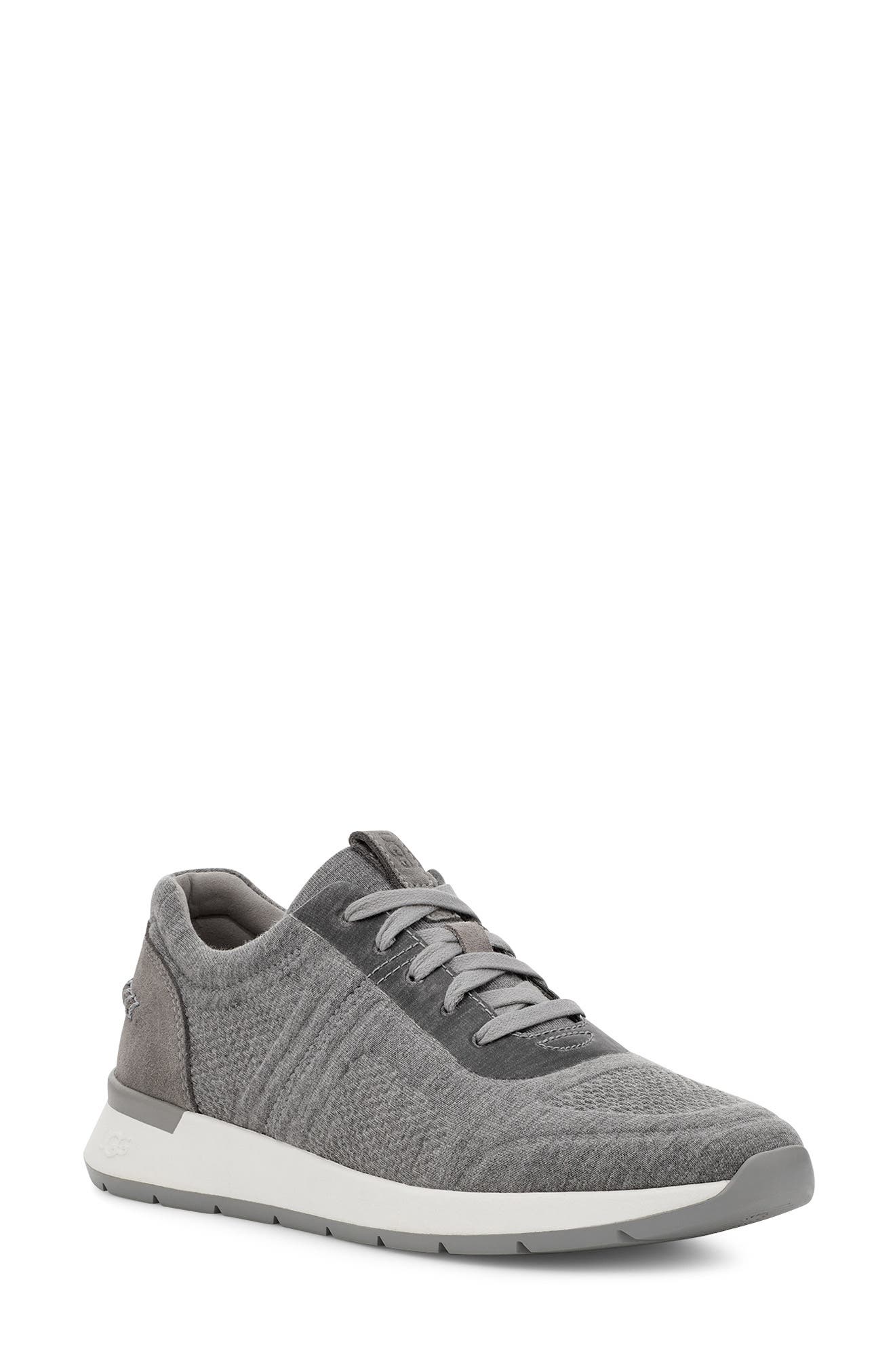 Adaleen Sneaker, Main, color, GREY JERSEY FABRIC
