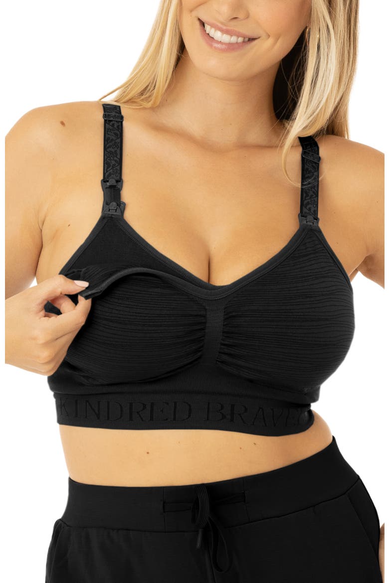 Sublime Hands-Free Pumping/Nursing Bra, Main, color, BLACK