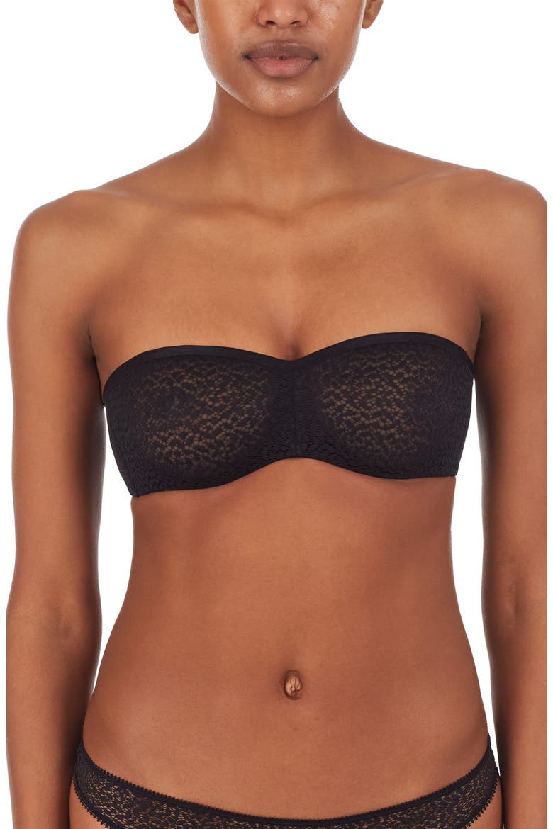 Modern Lace Strapless Underwire Bra, Main, color, BLACK
