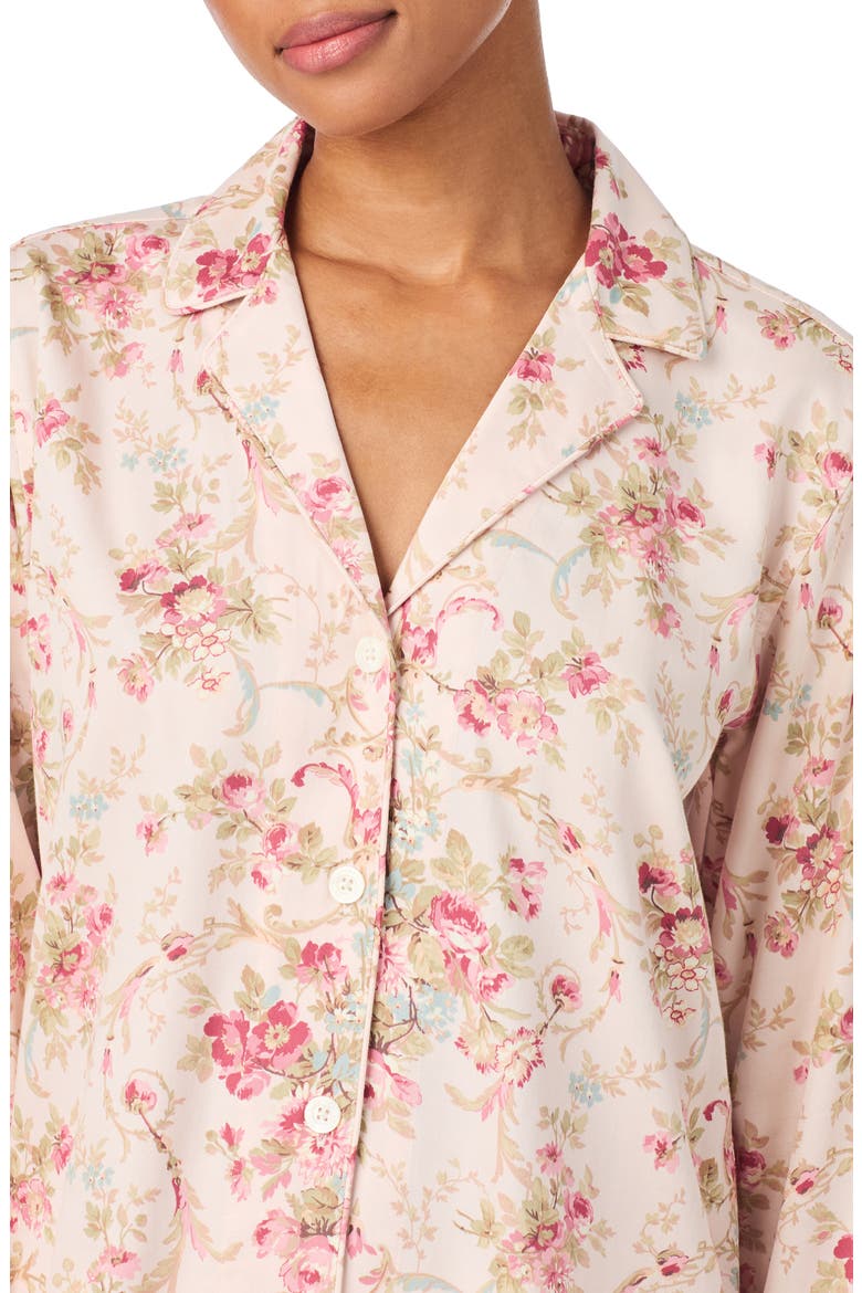 Print Cotton Blend Pajamas, Alternate, color, MULTI FLORAL