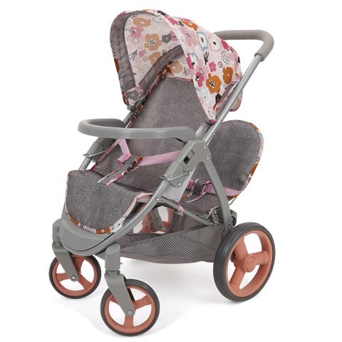 Melange Flora Mabelle Duo Twin Doll Stroller 2 Dolls 18", 3+