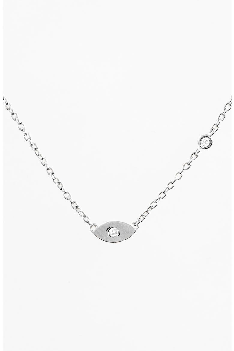 Shy by SE Evil Eye Necklace, Main, color, SILVER