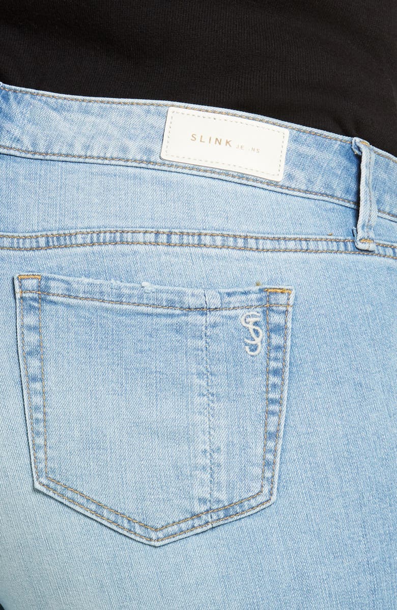 SLINK Jeans Distressed Crop Boyfriend Jeans, Alternate, color, Thea