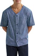 Lee Chambray Button-Up Baseball Shirt