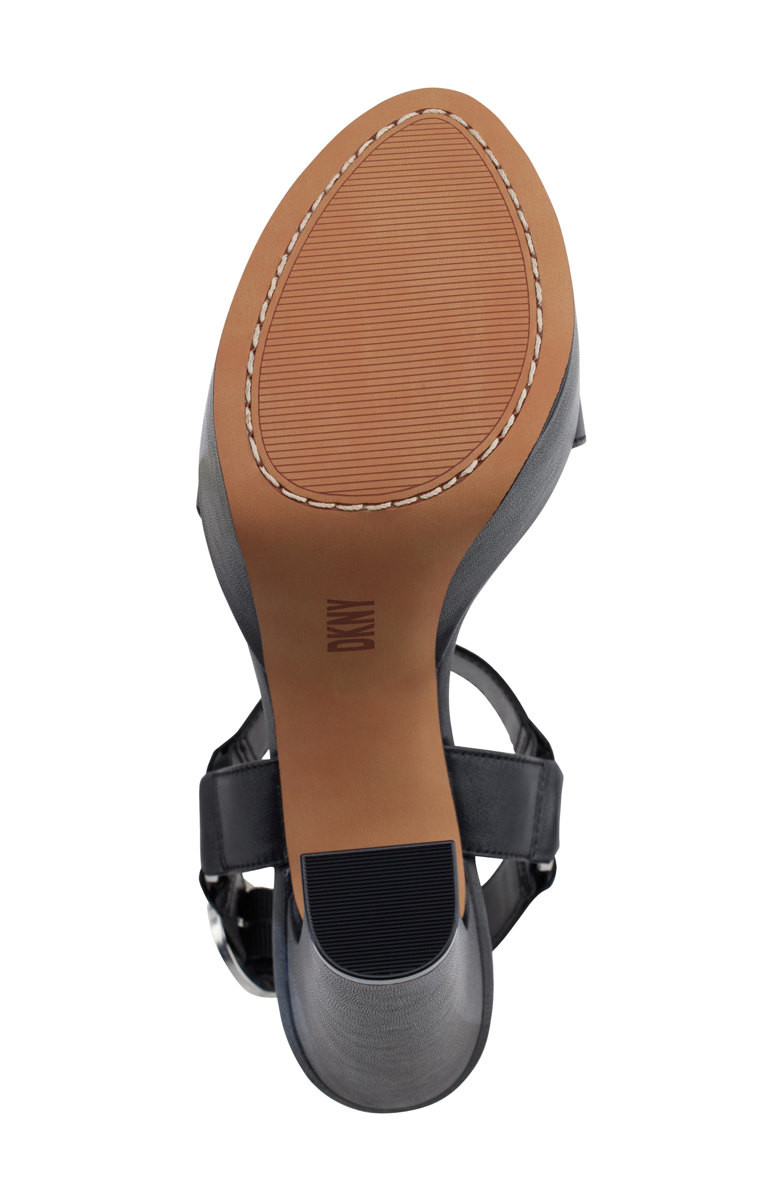 DKNY Shila Ankle Strap Platform Sandal, Alternate, color, Black