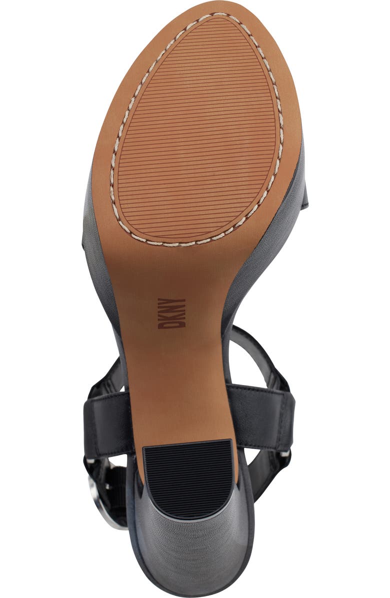 DKNY Shila Ankle Strap Platform Sandal, Alternate, color, Black