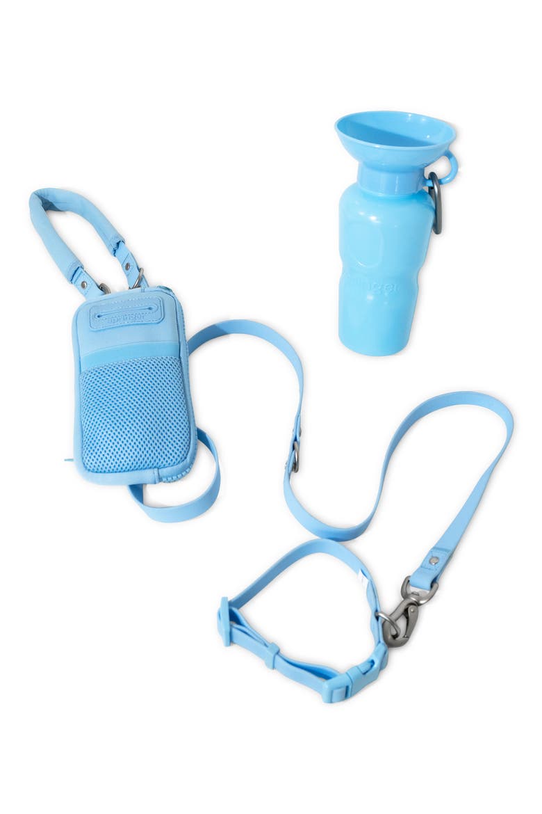 Dog Walk Bag & 22 oz. Water Bottle Set, Main, color, SKY BLUE