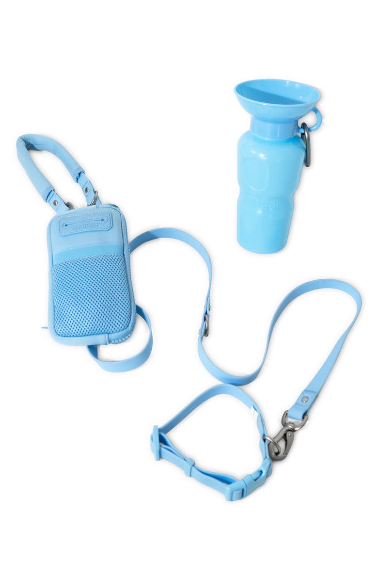 Springer Dog Walk Bag & 22 oz. Water Bottle Set, Main, color, Sky Blue