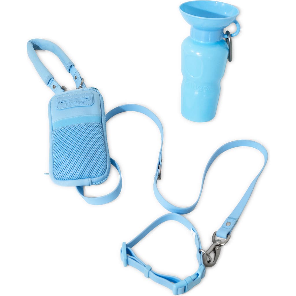 Springer Dog Walk Bag & 22 oz. Water Bottle Set in Sky Blue  product