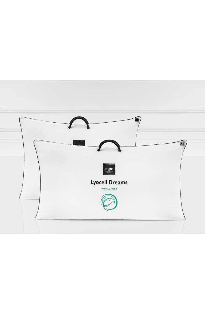 Togas Lyocell Dreams pillow, Alternate, color, White