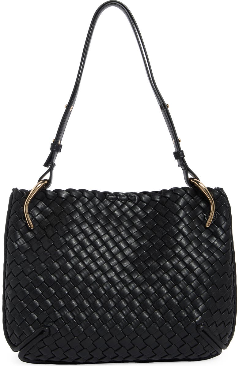 URBAN EXPRESSIONS HANDBAGS Woven Hobo Shoulder Bag, Main, color, Black