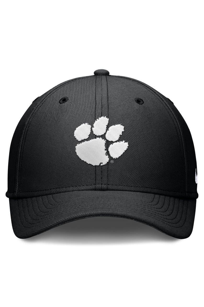 Men's Nike Black Clemson Tigers Rise SwooshFlex Dri-FIT Hat, Alternate, color, Black